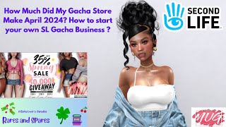 Second Life - Did my Gacha Store make 13K + in Sales April? Gacha how to? Mug 50K Giveaway &  sale