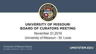 University of Missouri Board of Curators Meeting - Press Conference - Nov. 21, 2019