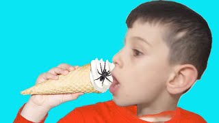 Spider on my ice cream العنكبوت على الآيس كريم