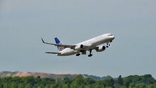 United Airlines Boeing 757-200 Taking Off From Edinburgh Airport (Scotland)