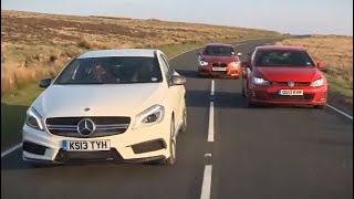 2020-2021 Mercedes A45 AMG vs BMW M135i vs Golf GTI