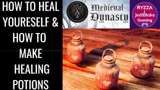 How to Make Healing Potions , How to Restore Health Medieval Dynasty Xbox  2022