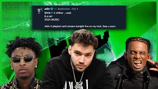 Adin Ross Got Scammed for 2 million ( 21 Savage & Playboi Carti )