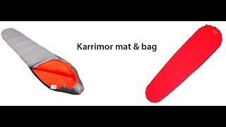 Обзор Karrimor коврик и спальник