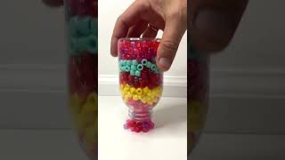 Very Satisfying and Relaxing  Crunchy Colorful Kinetic Sand Cutting vs Beads Part 131 #ASMR #shorts