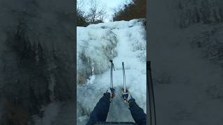 What could go wrong? #youtube #shorts  #climbing #winter Ice climbing early season North Carolina