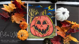 Spooky Pumpkin Coloring Time Lapse