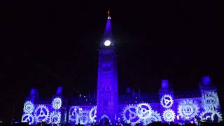 Ottawa Parliament Northem Lights Show - July 2017 Canadá