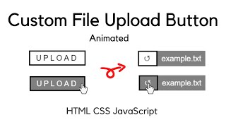 Create a Custom File Upload Button with Animation using HTML CSS JS