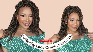 Butterfly Locs crochet hair tutorial