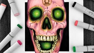 Drawing Green Lantern Skull