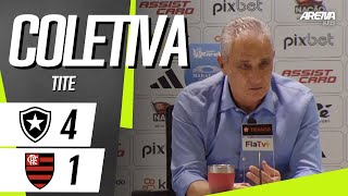 COLETIVA TITE | AO VIVO | Botafogo 4 x 1 Flamengo - Brasileirão 2024