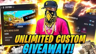 🔴FREE FIRE LIVE CUSTOM ROOM GIVEAWAY || FF LIVE GOOGLE PLAY REDEEM CODE GIVEAWAY|| #fflivegiveaway