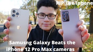 Iphone 12 pro max Vs Galaxy Note 20 Ultra camera Comparison