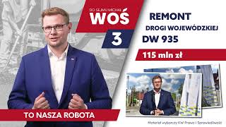 Do Sejmu Michał Woś - miejsce numer 3 - Powiat Raciborski - Droga Wojewódzka DW935