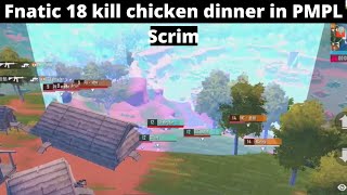 Fnatic 18 kill Chicken Dinner in PMPL Custom Room PUBG Mobile