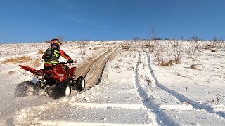 Raptor 700 Winter Hillclimb, Donuts, and Exhaust Notes