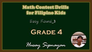 Math Contest Drills for Filipino Kids Easy Round Grade 4 Set 3