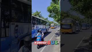 KONVOI BUS Melintas di Jl MERR SURABAYA #busmania