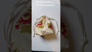 How to make a drawstring pouch #drawstringbag #bagsewing #sewingtutorial