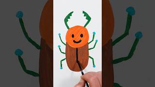 Beetle Acrylic Painting for Kids #shorts #art #painting #diy