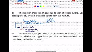 Copper oxide neutralisation