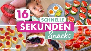 Blitzschnelle Sekundensnacks ⚡️😋| Gesund - lecker - einfach | mamiblock