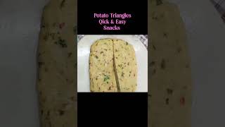 Potato Triangles || Quick & Easy Potato Snacks || Instant Breakfast Recipe ||