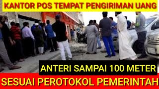 BEGINI SUASANA DI TEMPAT PENGIRIMAN UANG ENJAZS ANTRINYA SAMPAI 100 METER