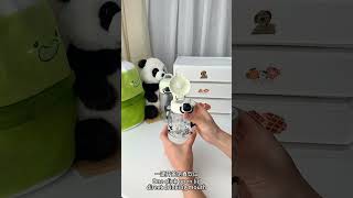 Eco Friendly Cartoon Panda Tritan Wholesale Plastic Water Bottle With Handle D2440