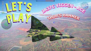 War Thunder - JA37C Viggen *2 Minute Ace* "Thor's Hammer" Live Gameplay [1440p]