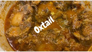 Best Oxtail Recipe served with vegetables & Sadza