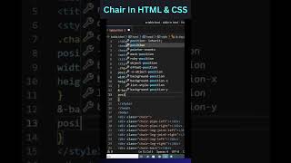 Chair In HTML And CSS #youtubeshorts #chair