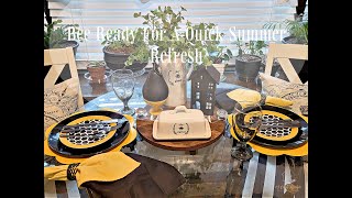 Summer Yellow Tablescape/Table For Two Bee Theme/#summeryellow22