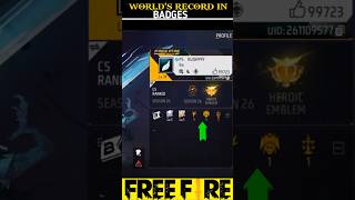 OMG 😱 WORLD RECORD IN BADGES COLLECTION In Free Fire #trending #freefire#youtube