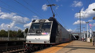 [HD] High Speed Amtrak & NJT Along the NEC @ Hamilton