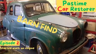 Austin A30 barn find 1955, restoration has begun. Started on the engine.