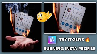 BURNING INSTA PROFILE EDITING IN ONE CLICK || CREATIVE PHOTO EDITING 2021|| MOBILE EDITING TELUGU