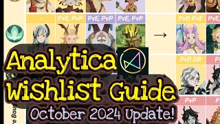 Analytica Updated Wishlist Guide (includes Tasi, October 2024) [AFK Journey | AFKwDG]