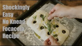 세상쉬운 초간단 무반죽 포카치아 빵만들기🇮🇹이보다 더 쉬운 반죽법은 없다❗️Shockingly Easy No Knead Focaccia Recipe | 超簡単フォカッチャレシピ