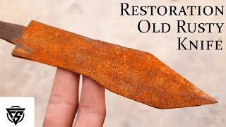 Restoration Old and Rusty Kukri Knife with Bone Handle