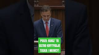 POSEŁ SACHAJKO Z KUKIZ '15 OSTRO POCISNĄŁ DONALDOWI TUSKOWI! #polityka #sejm #polska