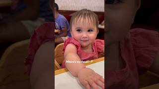 Can’t reach the food 🤭 #babygirl #youtube #youtubeshorts