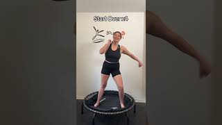 Try these sweet moves 🕺 1 Minute Workout on the rebounder for my intermediate bounces 🤩 #rebounding