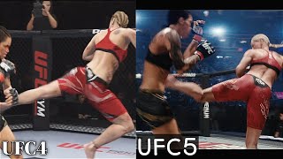 EASPORTS UFC5 VS EASPORTS UFC4 |COMPARISON VIDEO