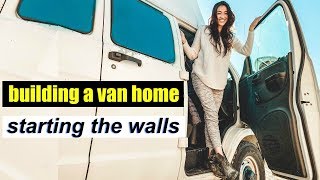 Building A Van Home 🔨🚐: Starting the Walls - Panelling and Insulation | Hobo Ahle