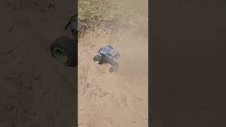 hpi savage flux xs stuck in sand #hpi #savage #rc #rccar #rcbasher #beach #sand