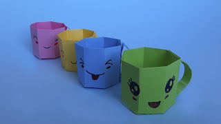 Чашечка из бумаги / Paper cup/ Как сделать чашечку из бумаги