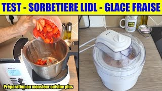 sorbetiere lidl silvercrest test glace fraise ice cream maker eismaschine heladera