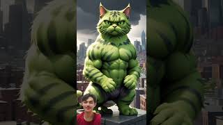 Hulk X Cat #hulk #cat #avengers #marvel #shorts #short